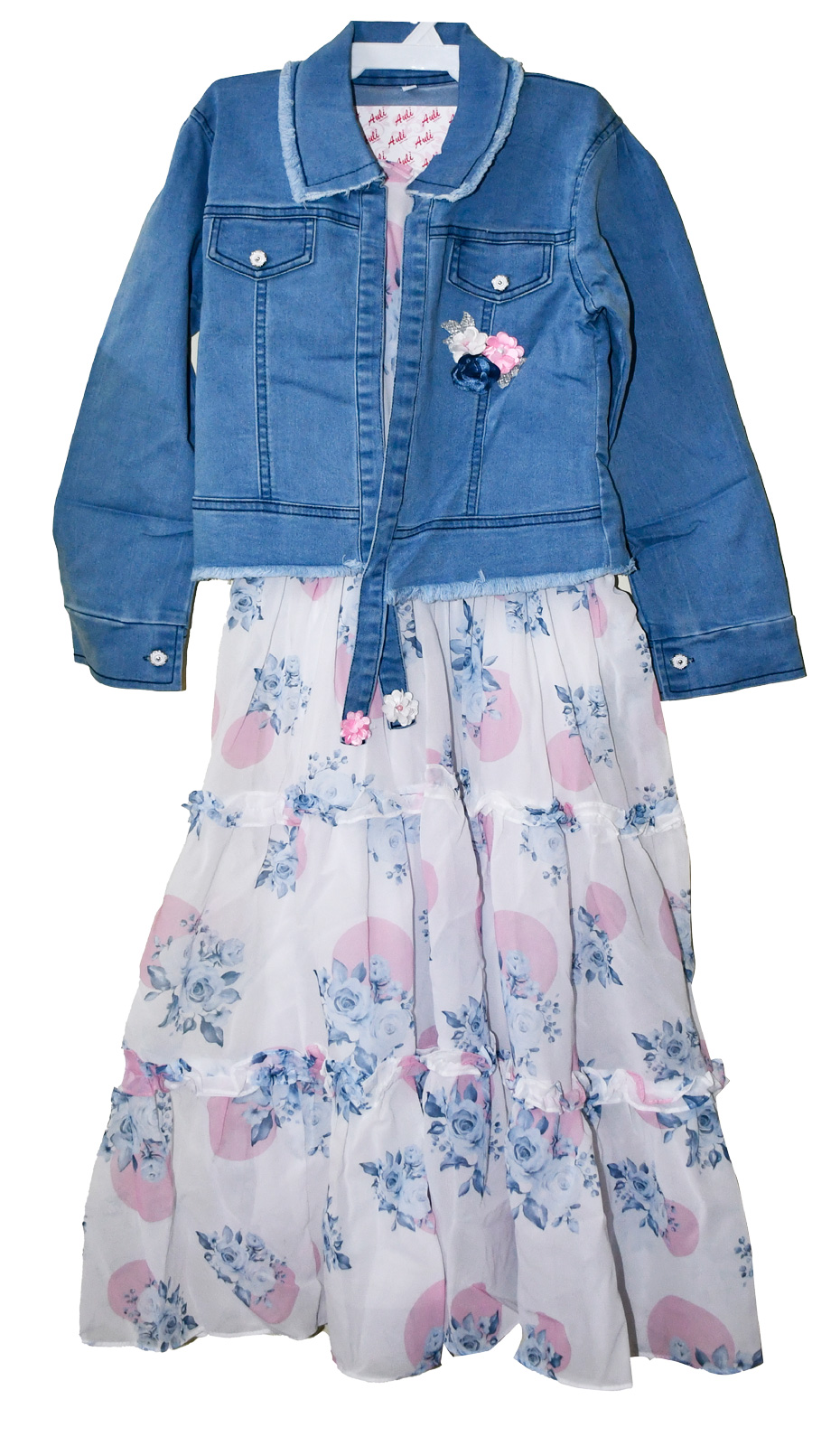 Blue Pinafore Denim Dress